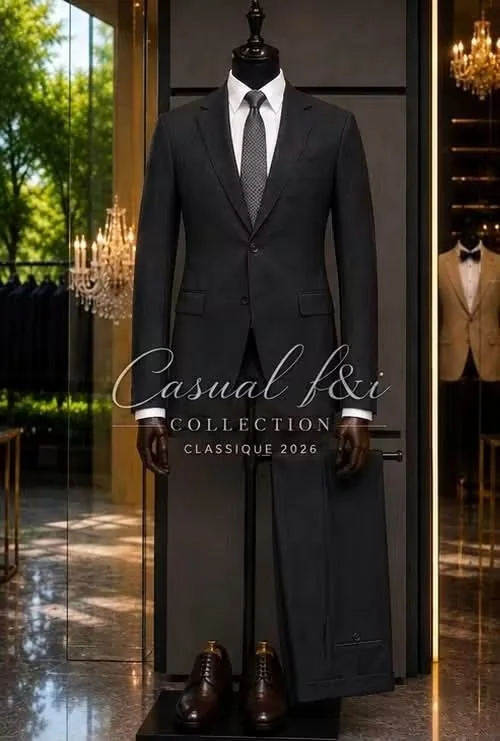 Costume anthracite, cravate argent